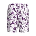 thumbnail image 2 of Lsque Violets Flowers Mens Sleep Pajama Shorts,Short Pajama Pants, Cotton Ultra-Soft Knit-Large, 2 of 9