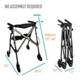 thumbnail image 2 of Able Life Space Saver Rollator, Lightweight Folding Walker for Seniors, Rolling Walker with Wheels and Seat, Black, 2 of 7