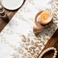 thumbnail image 3 of Eucalyptus Leaves Table Runner - 36 Inch Long Spring Plants Country Yellow Cotton and Linen Blended Dress Scarves Farmhouse Table Runner for Kitchen Dining, Coffee Table, 13" x 36", 3 of 8