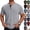 #01 Light Gray, variant on Men's Henley Shirts Short Sleeve Button Cotton Tee with Chest Pocket, Casual Summer Lightweight Classic T-Shirt Tops ,S,Dark Gray