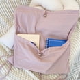 thumbnail image 2 of Unisex Casual Backpack Fashion Drawstring Soft Laptop Book Daily Use (Pink), 2 of 9