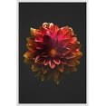 thumbnail image 3 of PixonSign Framed Canvas Print Wall Art Red And Yellow Dahlia Close-Up Botanical Plants Photography Realism Farmhouse/Country Colorful Multicolor Ultra for Living Room, Bedroom, Office - 16"x24" White, 3 of 5