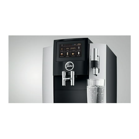 Jura - S8 Automatic Coffee Machine with One Touch Espresso and Cappuccino - Moonlight Silver