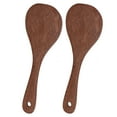 thumbnail image 3 of Rice Serving Spoon, Wooden Heat Resistant  Rice Paddle Durable  For Mixing And Serving Rice Round Mouth,Bevel, 3 of 8