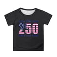 thumbnail image 1 of Zhuashum T-Shirts de Printemps pour Garçons, Blouse à Col Rond, Manches Courtes Graphiques Patriotiques, Hauts pour Enfants, Imprimé Dessin Animé du 4 Juillet, Rétro, Noir, 10-11 Ans, 1 of 4