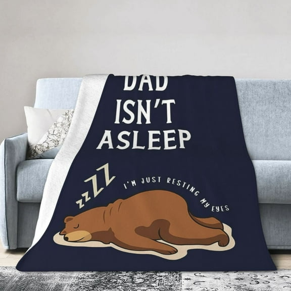 Dad Birthday Gifts Birthday Gifts for Dad, Dad Gifts for Christmas Birthday Fathers Day, Blue Flannel Throw Blanket 50x40