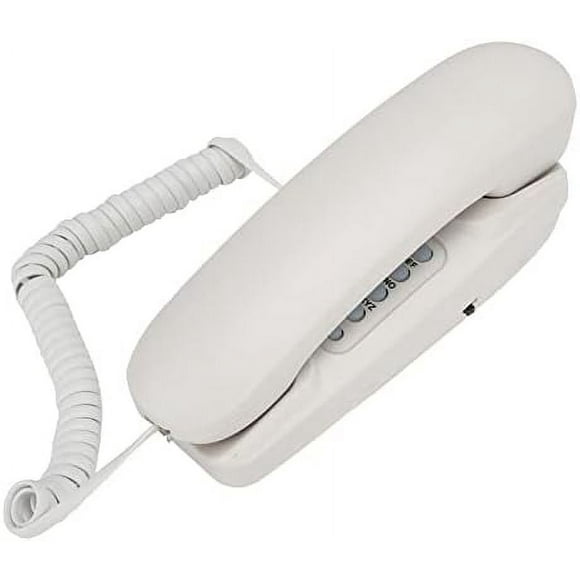 YISITIAN Wall Mount Landline, Hotel Home Use No Screen Fixed Telephone, Desktop and Wall Mounting Corded House Phones, with Flash, Mute Function, for Elevators, Office(White) CA919-2319
