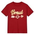 thumbnail image 4 of WEIWEN Team Bride Shirts for Women Bride Tees Party Tee Shirts Bridesmaid Tops Outfits for Bride Clothes Brick Red, M, 4 of 4