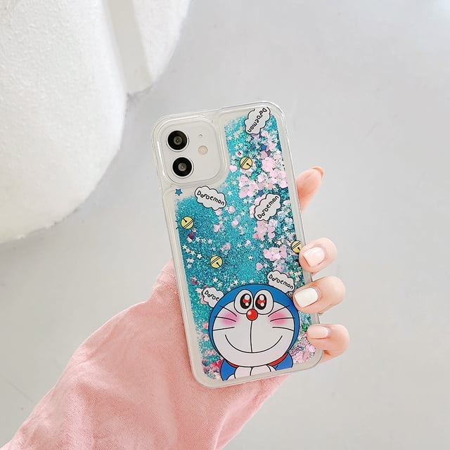 Vivo Y17 Y15 Y12 Y11 Y19 Y30 Y50 Y51 Y52S Y31S Y53 Y55 Y55S Carcasa Lindo Dibujos Animados Doraemon Mickey Minnie Lilo Stitch Conejo Perro Arena Movedizas Estrellas Agua Líquido Funda De Silicona Suav