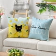 thumbnail image 2 of Sm:)e Stay Juicy Lemon Summer Pillow Cover Set of 4 - 18x18 Inch Pet Cat Polyester Decorative Cushions, 2 of 6
