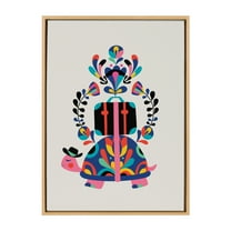 Kate and Laurel Sylvie Travel Animal Framed Canvas Wall Art By Rachel Lee, 23x33 Natural, Abstract Animal Home Decor