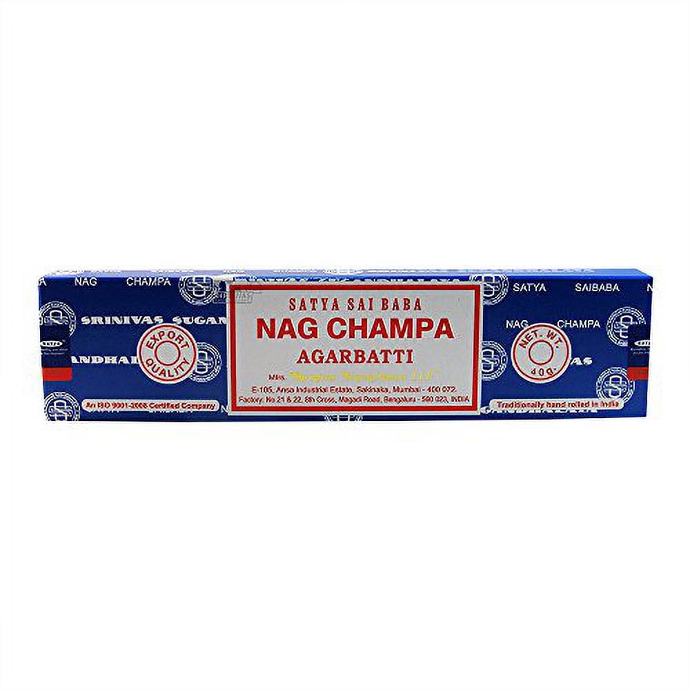 Satya Sai Baba Nag Champa Agarbatti Pack of 12 Incense Sticks Boxes 40gms Each Supreme Hand Rolled Incense Sticks
