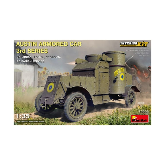 MiniArt Models Austin 3rd Series Armored Car w/Full Interior New