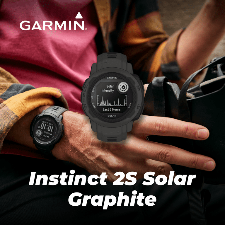 PlayBetter Garmin Instinct 2S (Graphite) Rugged GPS Smartwatch  - Outdoor Military Watch with Multi-GNSS & Tracback Routing - Bundle w TPU  Screen Protectors & Portable Charger - Small/Medium, 40mm : Electronics
