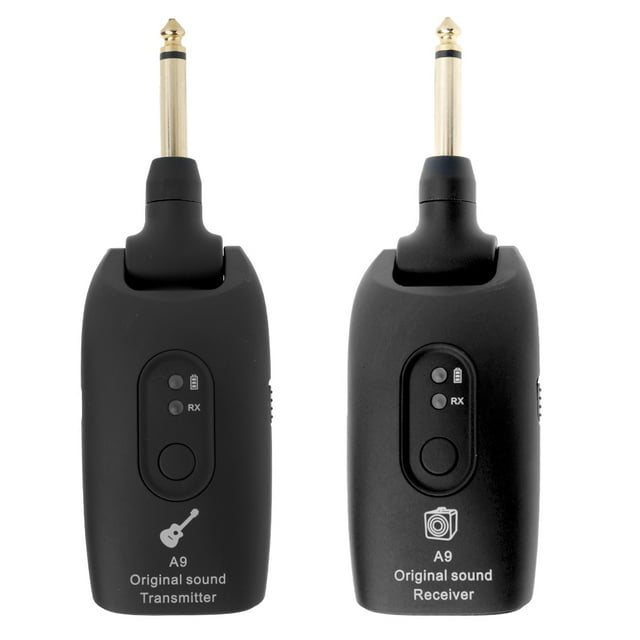 Recoger Sistema de guitarra inalámbrico de 2.4G. transmisor y receptor de guitarras eléctricas. batería recargable incorporada. rango de transmisión de 30 M Tomshoo Recoger