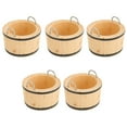 thumbnail image 1 of Miniature Wooden Basin, Multi Purpose Exquisite Workmanship Mini Wood Washtub 5 Pcs Smoother Texture  For Toys, 1 of 8