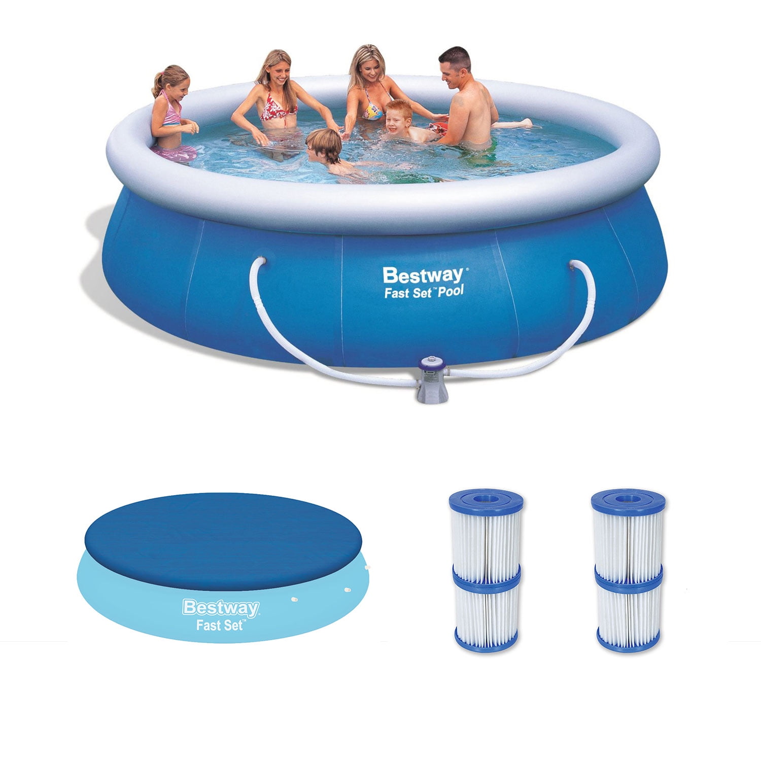 Bestway 12ft x 36in Inflatable Pool with Cover & Type V/K Filter