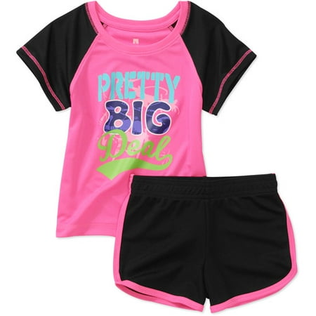 Healthtex Baby Girls' 2-Piece Active Tee and Short Set