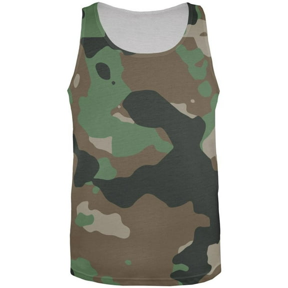 Jungle Camo All Over Adult Tank Top - 2X-Large