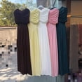 thumbnail image 2 of 2026 Women's White Ruched Cape Sleeve High Waist Flowy Maxi Dress, 2 of 6