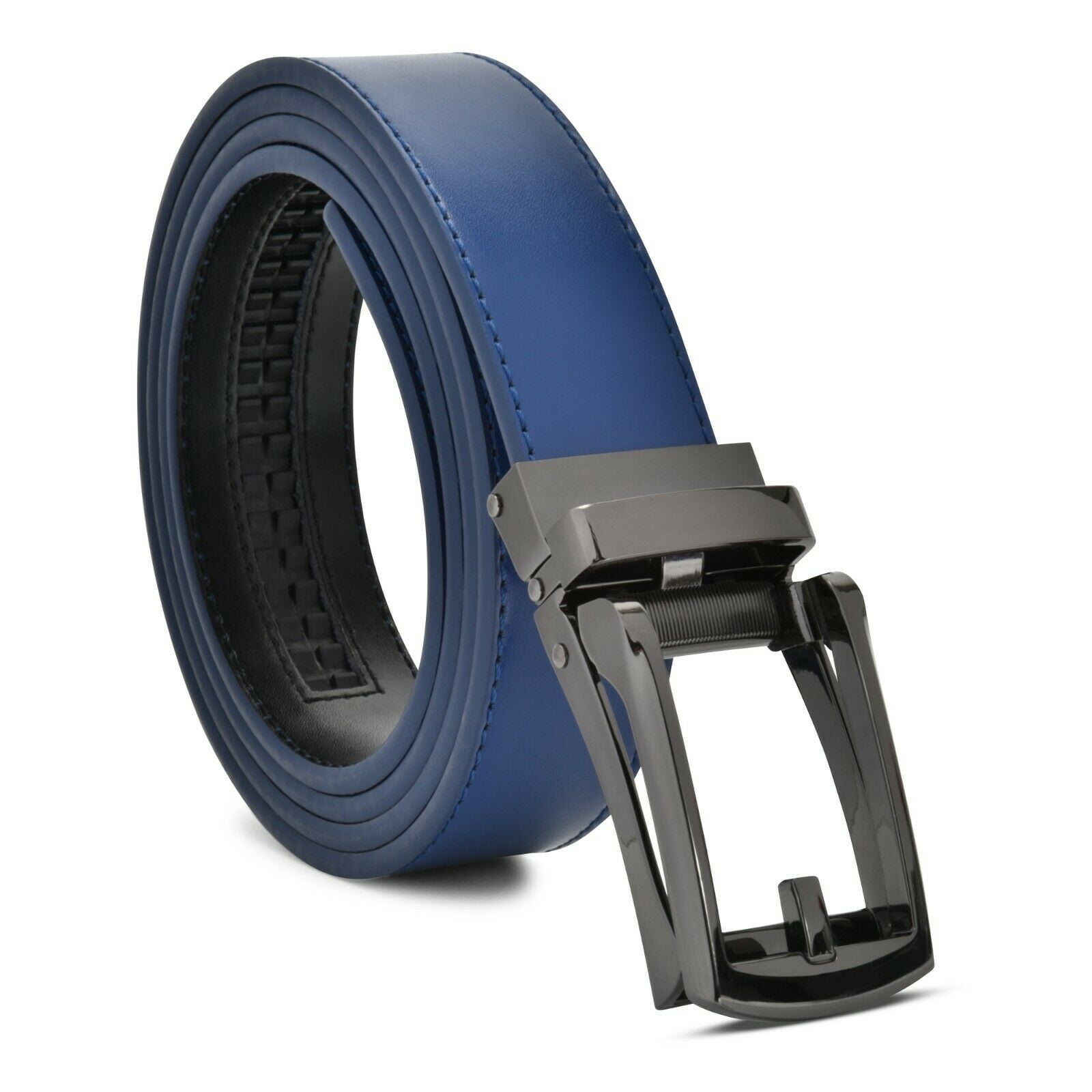 Genuine Leather Belt For Waist Of All Sizes Automatic Buckle Super Black Color
