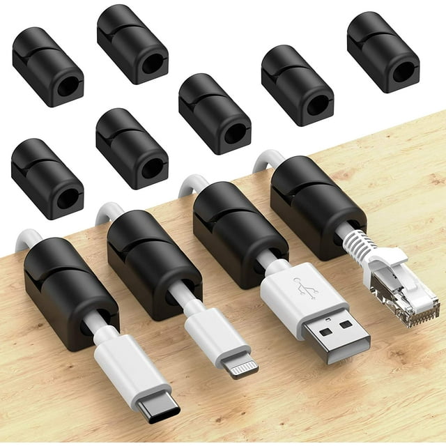 Organizador de líneas autoadhesivo negro CC01 * 20 piezas Xemadio WMZL-1164-1