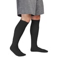 thumbnail image 4 of 6 Pairs Men's Athletic Tube Socks Over the Calf - 31" Big & Tall 10-15 Black, 4 of 6