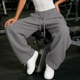 thumbnail image 6 of Sweatpants Women Zaewscy Women's Solid Color Elastic High Waist Wide Leg Sports Curved Knife Sweatpants With Casual Loose Jogging Pants With Pockets Sports Pants, 6 of 9