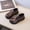 Brown, variant on Women's Vintage-Inspired Leather Ballet Flats with Soft Sole for Spring and Summer