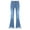Light Blue, variant on Alvivi Kids Girls Ripped Flare Jeans Bell Bottom Trousers Wide Leg Distressed Denim Pants Dark Blue 6