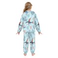 thumbnail image 3 of Fluffy Pajamas Set Fuzzy Winter Warm Pj Sets Pullover Tops and Long Pants Sailfish and Coral Reef Pattern X-Small, 3 of 8