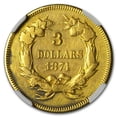 thumbnail image 2 of $3 Gold Princess VF Details (Cleaned), 2 of 2