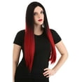 thumbnail image 1 of Perruque Ombrée Noire et Rouge pour Adulte, 1 of 5