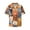 Cute Cat Paw, variant on Plant Print Men's Wrinkle Free Untucked Cuban Shirt Business Casual Button Down Shirts Short Sleeve Shirt