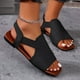thumbnail image 1 of MKLEKYY Sandalias para Playa para Mujer, Sandalias de Talla Grande, Sandalias de Verano Informales A La Moda de Pu para Exteriores, Zapatos Planos y Versátiles, Sandalias, 1 of 5