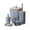 S-656 Grey, variant on Bathroom Accessory Set 6Pc Include Toilet Brush Trash Can Soap Dispenser Modern Style Plastic Construction Complete For Organization Easy Clean In Black