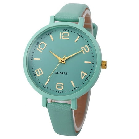 Loopsun Watches Clearance Sale Women Casua Faux Leather Quartz Analog Wrist Watch