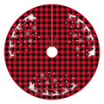 thumbnail image 2 of Falda para árbol de Navidad OWCRNEF, color rojo y negro, diseño de búfalo, 48 pulgadas, 2 of 8