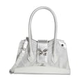 thumbnail image 3 of Bolso de mano para mujer, estilo hobo, estilo Y2K, con cremallera, para viajes, fiestas y trabajo. Plata, 3 of 9