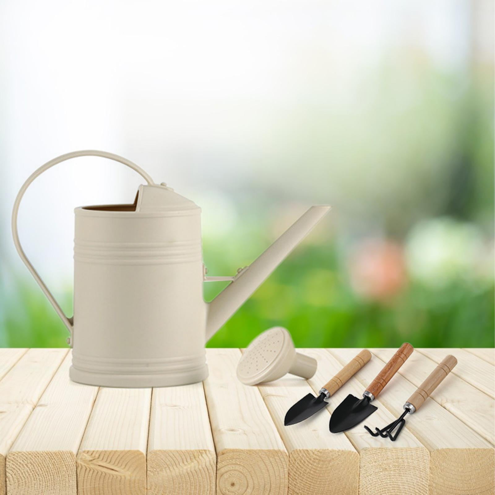 Gazechimp Long Mouth Watering Can 2L Garden Watering Can for Garden Flowers Vegetables Beige