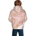 thumbnail image 6 of Kll Unisex Kids Boys Girls Hooded Pocket Pullover Hoodies-Rose Gold Glitter Splatter, 6 of 9