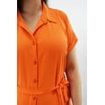 thumbnail image 4 of Vestido camisero Roman Fashion Talla Extra Naranja 36, 4 of 6