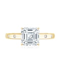 thumbnail image 4 of Rosec Jewels Asscher Cut Moissanite Solitaire Ring for Women (8 mm, D-VS1 Quality), 10K Yellow Gold, US 11.50, 4 of 8