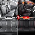 thumbnail image 6 of Leather Seat Covers for Ford Most 98% Cars SUVs,Car Seat Covers Full Set,Waterproof Car Seat Protectors with Airbag,Comfort Interior Cover Seats for Cars(Black+Red,Pillows), 6 of 6
