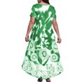 thumbnail image 4 of Ruimatai Robe Décontractée Grande Taille pour Femmes Manches Courtes Col Rond Été Fluide Confortable Élégante Imprimée Plage Fête T-Shirt Robe, 4 of 6