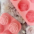 thumbnail image 4 of Shiogb Silicone Molds；Rose Mold；Chocolate Silicone Molds；Chocolate Molds Silicone,10 Cavity Rose Silicone for Candles Soap Making Heat & Cold Baking with Easy Release & Cleaning,Pink, 4 of 9