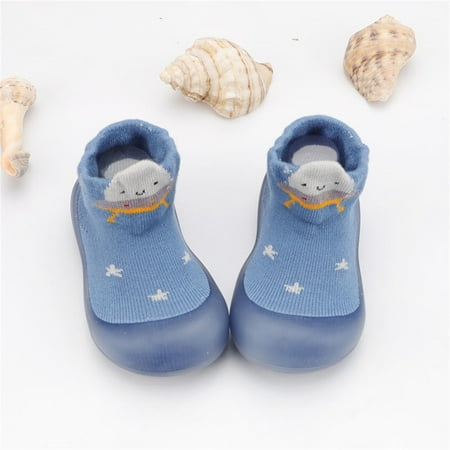 

WTN Infant Shoes Toddler Indoor Walkers Baby Cute Animals First Casual Socks Elastic Baby Shoes