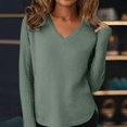 thumbnail image 2 of Breezora Chandail à Col Rond pour Femmes à Manches Longues Automne 2025 Tendance Grande Taille pour la Mode Quotidienne Taille TTG Vert, 2 of 5