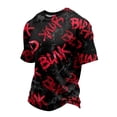 thumbnail image 3 of IAJDKMEK Men's Halloween T-Shirt - Short Sleeve Round Neck Lightweight Breathable Funny Graphic Tee, Casual Summer Shirts for Men & Party Costume,Deep Red XL, 3 of 7