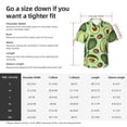 thumbnail image 5 of Honeii Avocado With Seeds Print Men’s Hawaiian Shirt,Classic Button-Down Short Sleeve Shirt, for Beach, Vacation, and Outdoor Activities,Medium, 5 of 7
